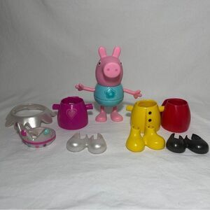 9 Pc Peppa Pig Talking Dress Up Doll and accessories